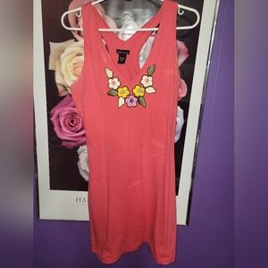 Victoria Secret Embroidered Bra Top Racerback Dress M